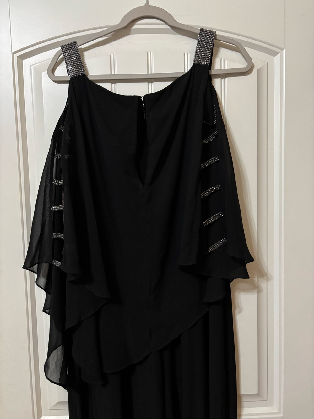 MSK Black Jumpsuit with Embellished Silver Straps - Picture 6 of 6